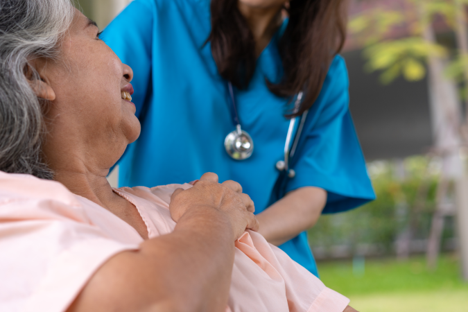 health care worker and women