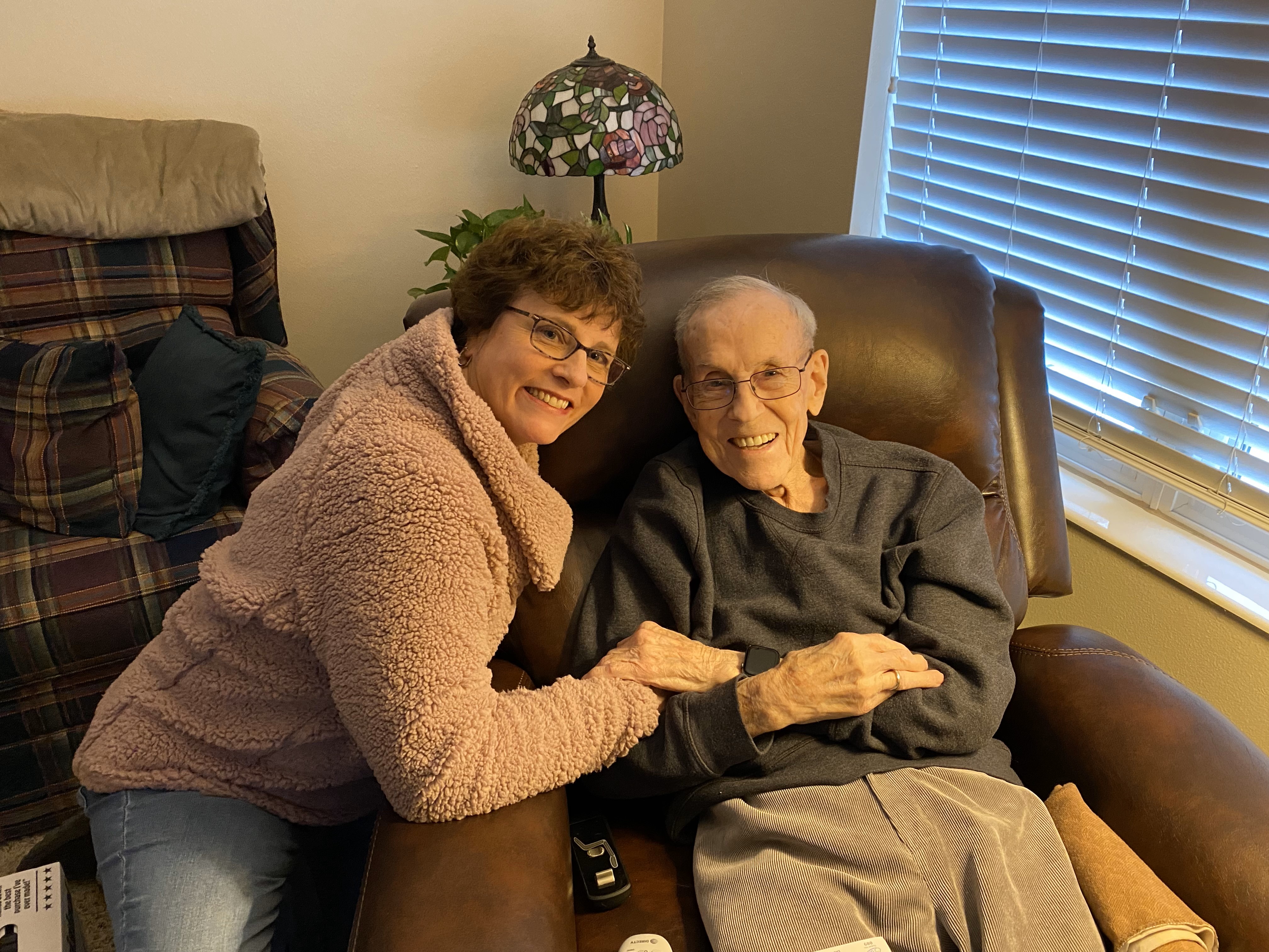 Julie Bell and her dad, Jim Walters.